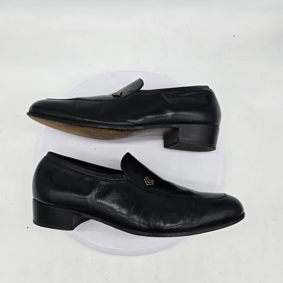 The Florsheim Shoe Men's 7.5 D Black Leather Loafers Slip-On Designer Collection - Picture 10 of 10